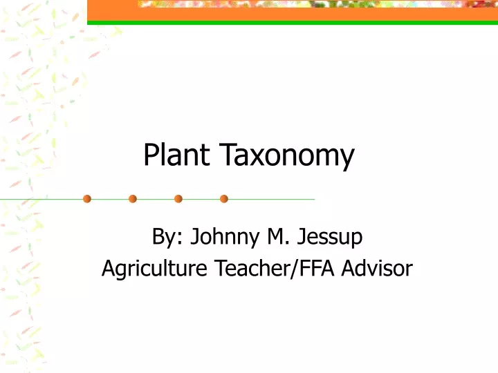 plant taxonomy