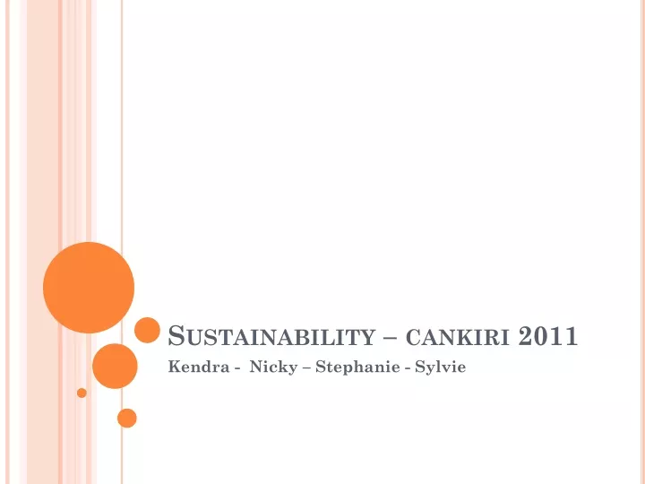 sustainability cankiri 2011