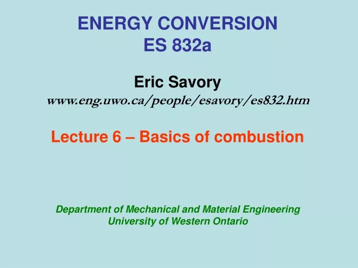 energy conversion es 832a eric savory