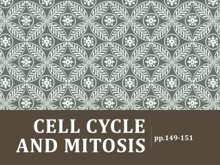 Cell Cycle  and Mitosis
