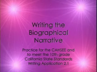 Writing the Biographical Narrative