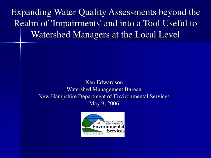 expanding water quality assessments beyond
