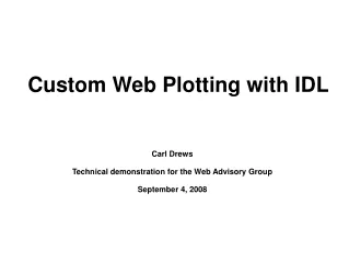 Custom Web Plotting with IDL