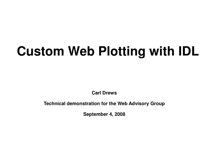 custom web plotting with idl