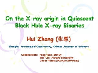 On the X-ray origin in Quiescent  Black Hole X-ray Binaries