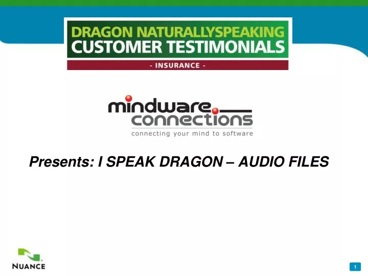 presents i speak dragon audio files