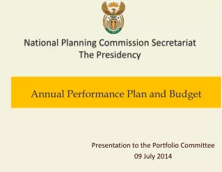 Annual Performance Plan and Budget