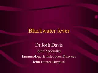 Blackwater fever