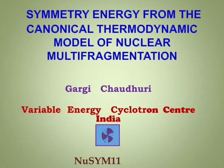 symmetry energy from the canonical thermodynamic model of nuclear multifragmentation