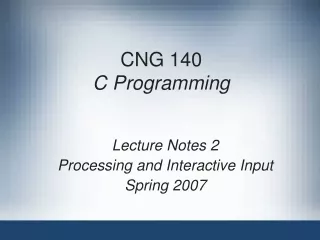 CNG 140 C Programming