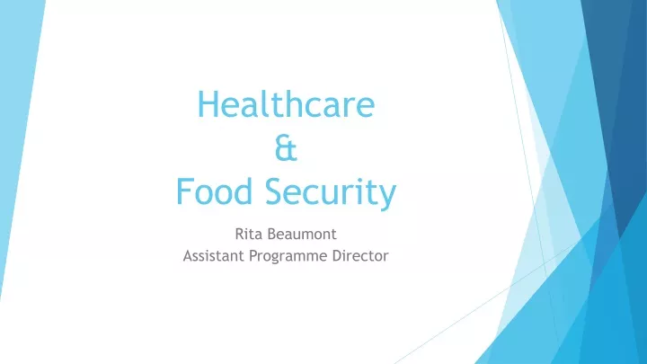 healthcare food security