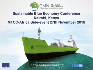 Sustainable Blue Economy Conference Nairobi, Kenya MTCC-Africa Side-event 27th November 2018