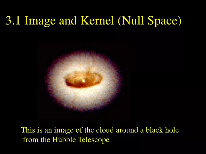 3 1 image and kernel null space