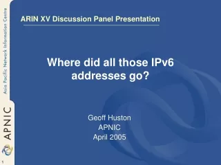 Where did all those IPv6 addresses go?