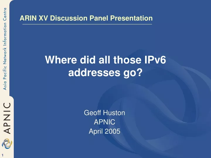 where did all those ipv6 addresses go