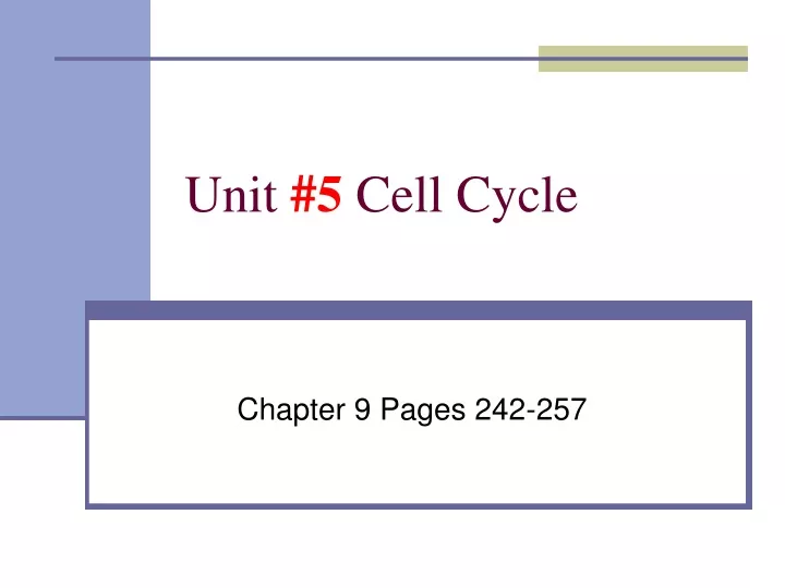 unit 5 cell cycle