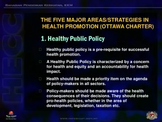 1. Healthy Public Policy