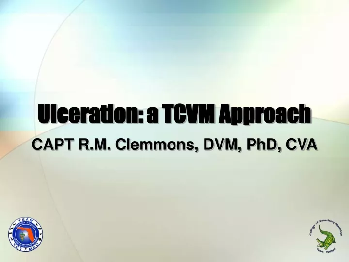 ulceration a tcvm approach