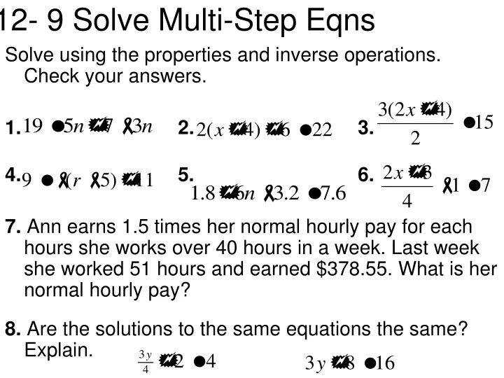 12 9 solve multi step eqns