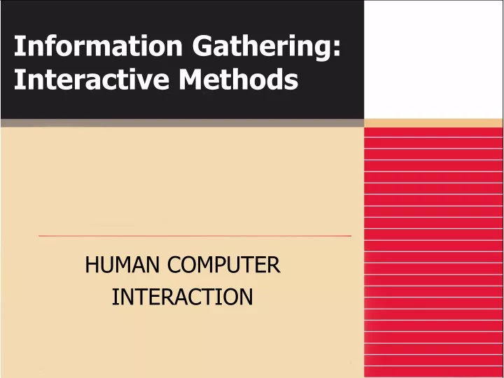 information gathering interactive methods