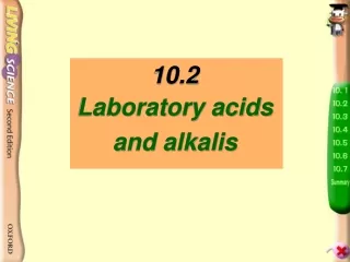 10.2 Laboratory acids and alkalis