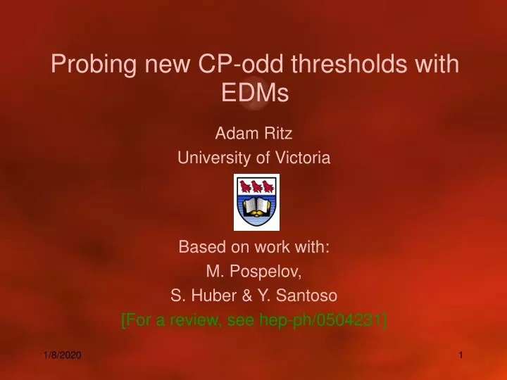 probing new cp odd thresholds with edms