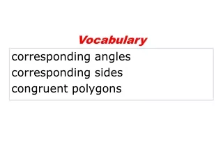 corresponding angles corresponding sides congruent polygons