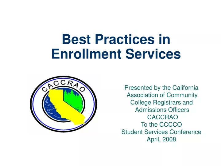 best practices in enrollment services