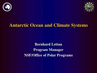 Antarctic Ocean and Climate Systems