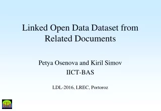 Linked Open Data Dataset from Related Documents