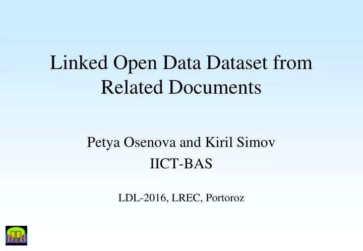 linked open data dataset from related documents