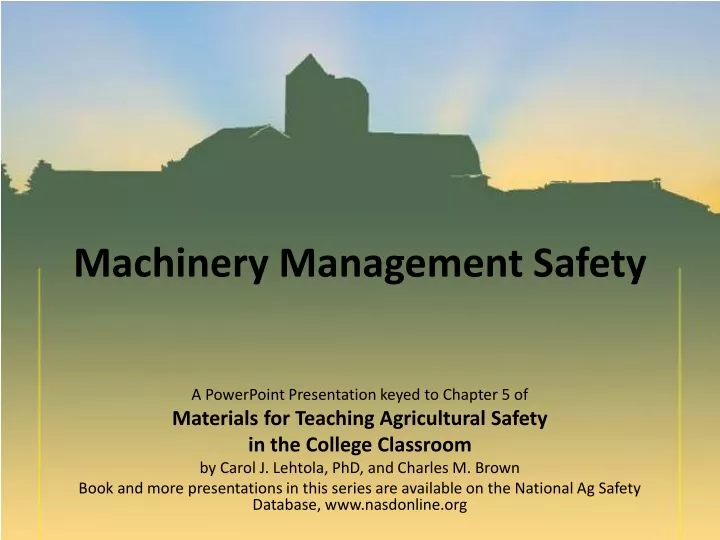 machinery management safety
