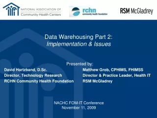 Data Warehousing Part 2: Implementation &amp; Issues