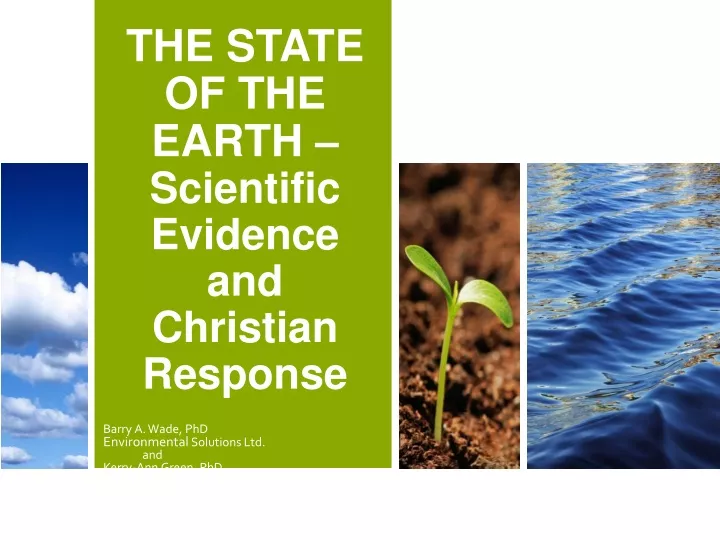 the state of the earth scientific evidence and christian response