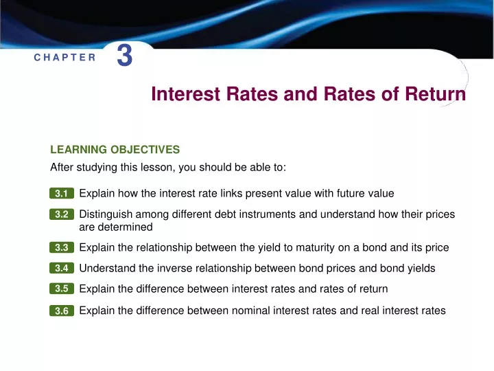 interest rates and rates of return
