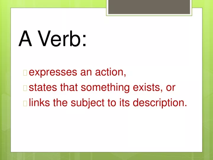 a verb