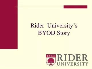 Rider  University’s BYOD Story