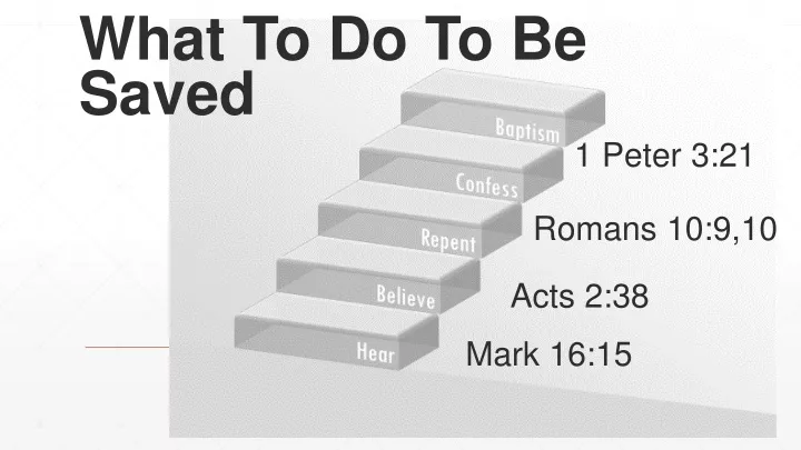 what to do to be saved