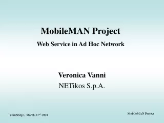 MobileMAN Project Web Service in Ad Hoc Network