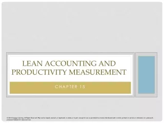 Lean Accounting and Productivity Measurement