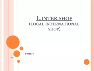 Lter.shop (local international shop)
