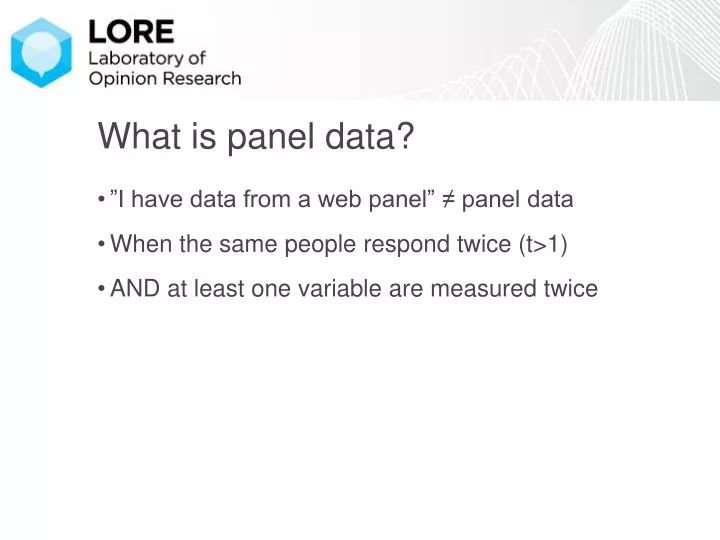 what is panel data