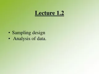 Lecture 1.2