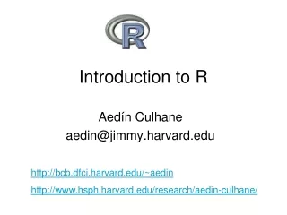 Introduction to R