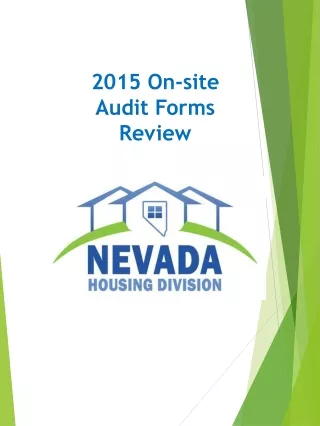 2015 On-site Audit Forms Review