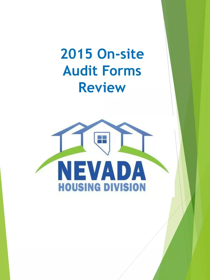 2015 on site audit forms review