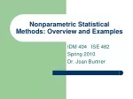 Nonparametric Statistical Methods Overview & Examples - slide 1