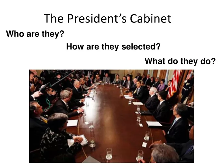 the president s cabinet