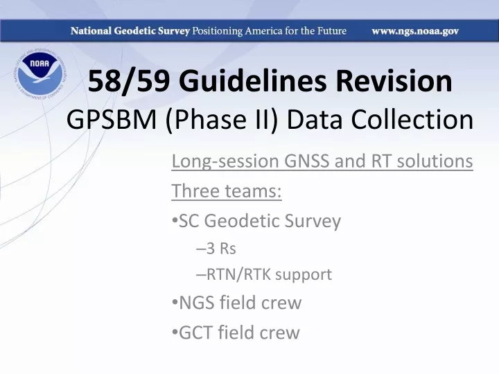 58 59 guidelines revision gpsbm phase ii data collection