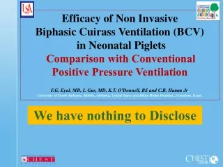 Efficacy of Non Invasive  Biphasic Cuirass Ventilation (BCV)